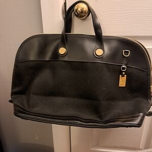 Vintage Classic DOONEY- BOURKE Black Canvas/Leather WEEKENDER Overnight  Duffle